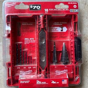 Milwaukee Black Oxide Step Drill Bit Set (10-Piece)